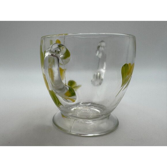 Vintage Bartlett Collins Sugar Bowl Yellow Flowers Red Centre Gay Fad 50s Vtg - Picture 5 of 5